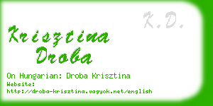 krisztina droba business card